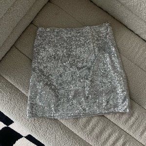 Oak & Fort Sequin Mini Skirt (S)